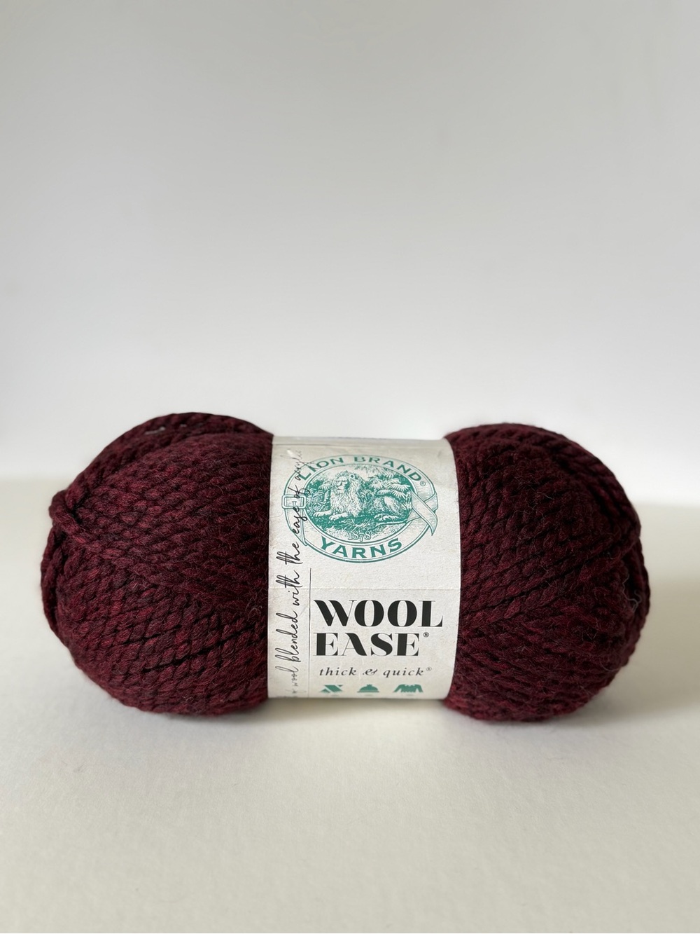 NEW Lion Brand Yarn WOOL EASE Thick & Quick 143 CLARET 108 yd/6 oz each